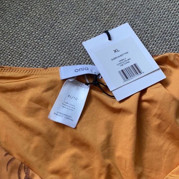 NWT Onia Sabrina Palm Tree Bikini Bottom Size XL - Picture 10 of 10